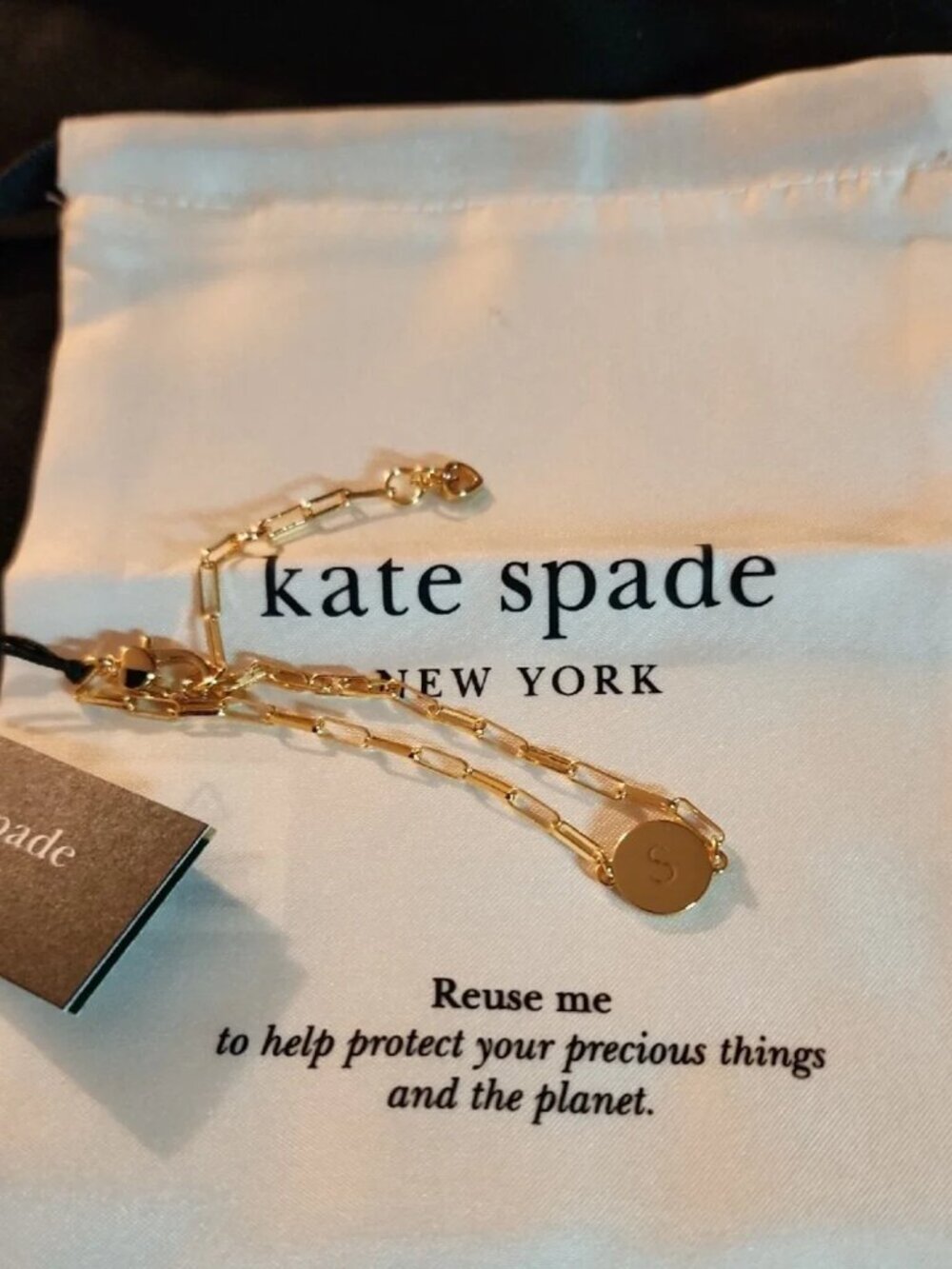 NEW WITH TAGS Kate Spade New York Initial "S" Bracelet